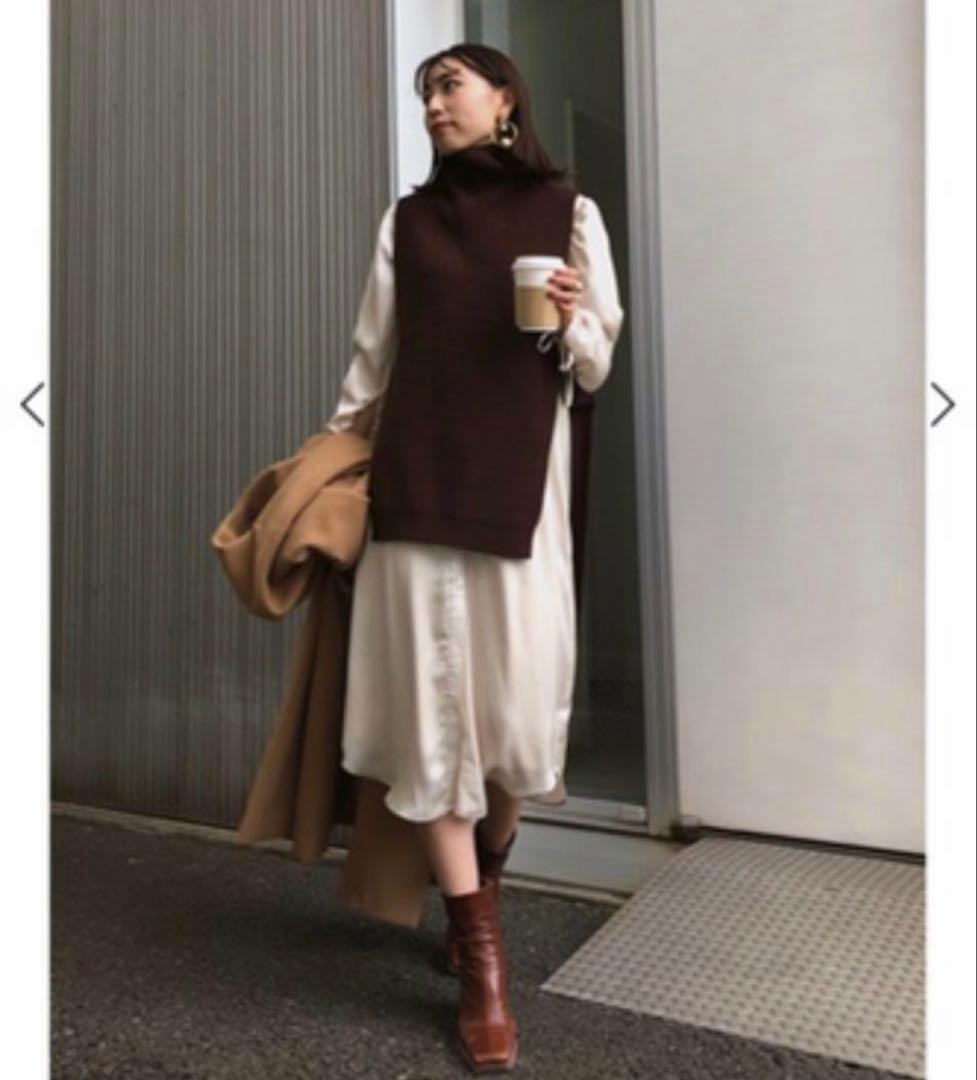 未使用　Ameri VINTAGE ベスト レイヤード シャツドレス　ワンピース