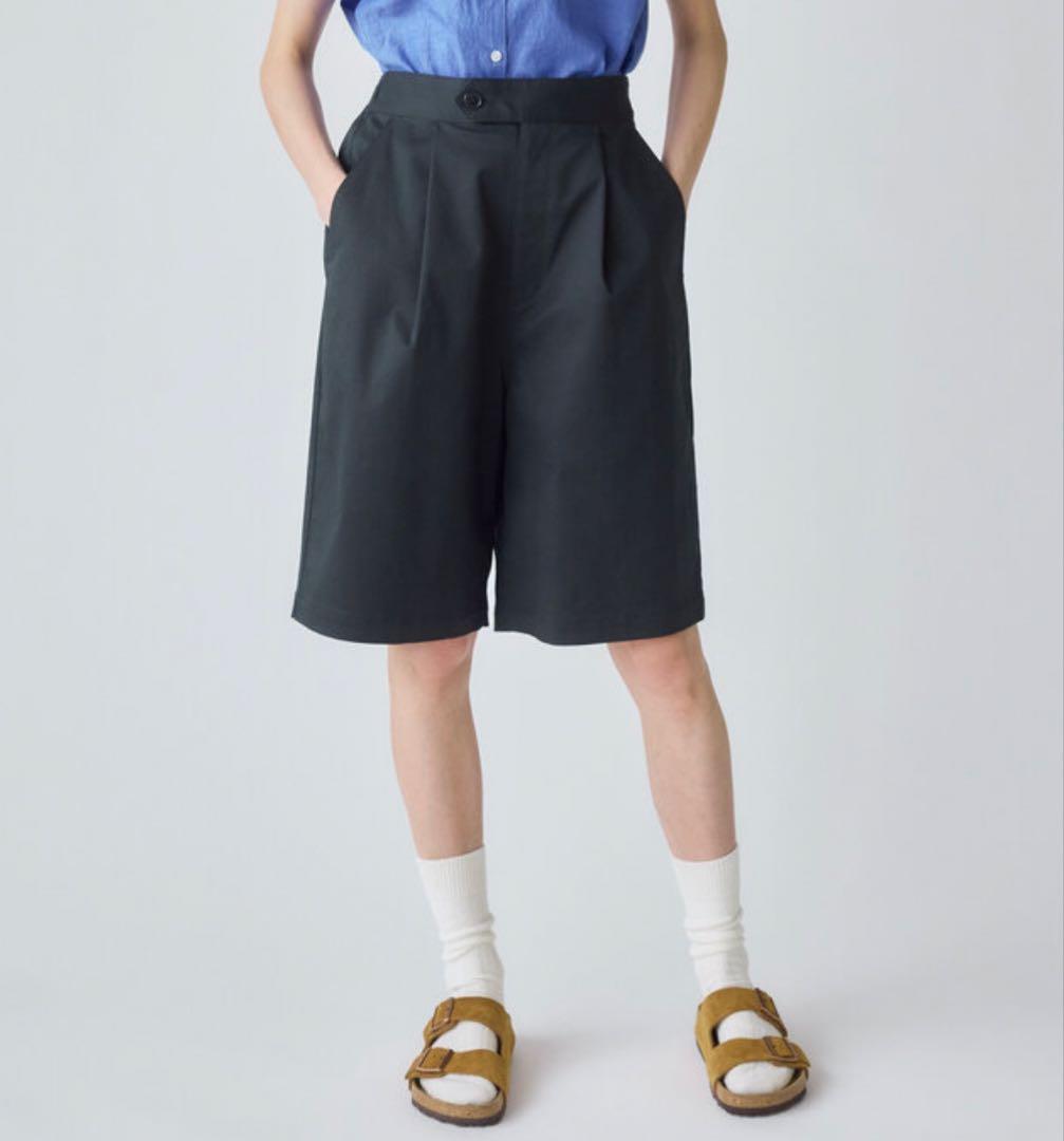 “MidiUmi”タックショートパンツ・ベージュ・未使用品