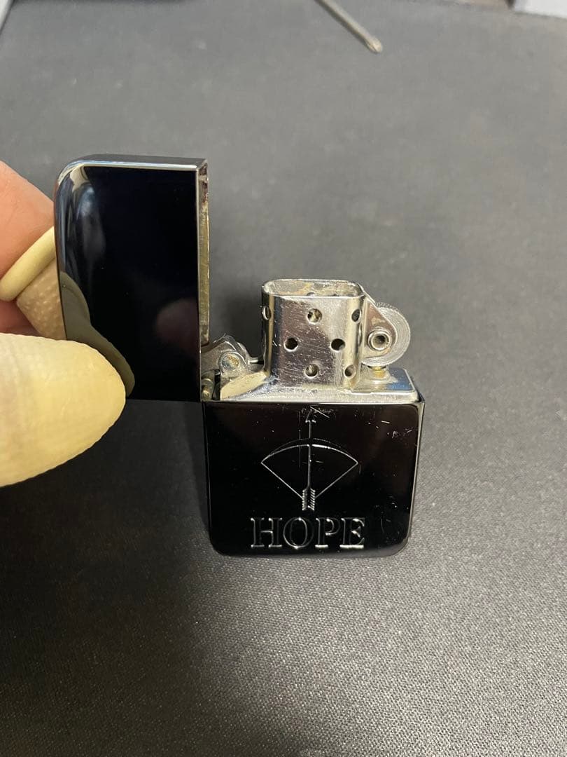 懸賞品HOPE ブラックZIPPO HOPE灰皿セット②