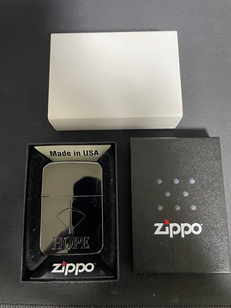 懸賞品HOPE ブラックZIPPO HOPE灰皿セット②