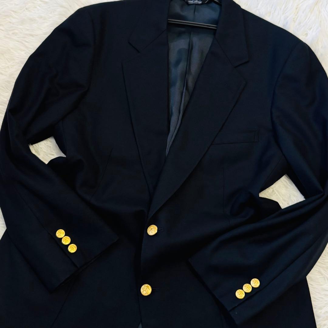 極美品✨ブルックスブラザーズ　紺ブレ　金ボタン40 ロゴボタンアンコン
