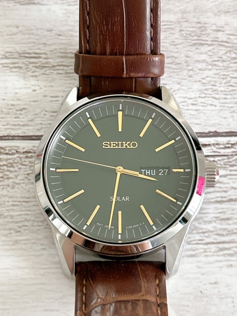 美品【SEIKO】ソーラー 腕時計⟡.·
