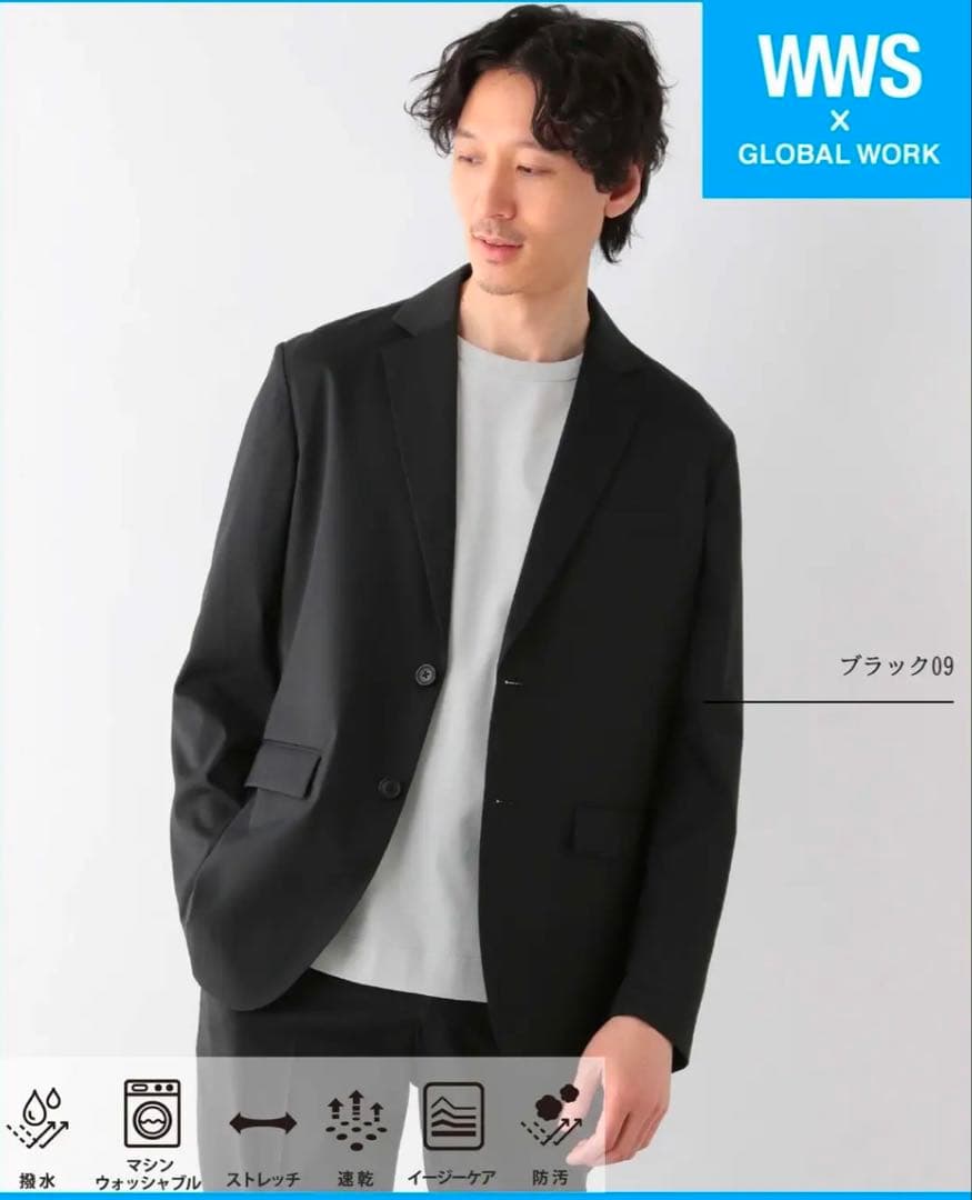 WWS x GLOBAL WORK メンズスーツ M 黒
