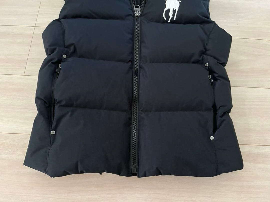 POLO RALPH LAUREN：ビッグポニー刺繍 ダウンベスト　黒