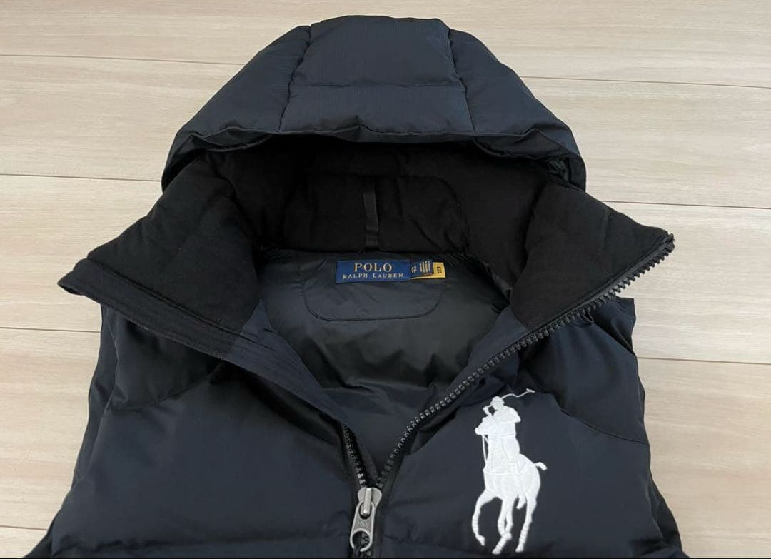 POLO RALPH LAUREN：ビッグポニー刺繍 ダウンベスト　黒