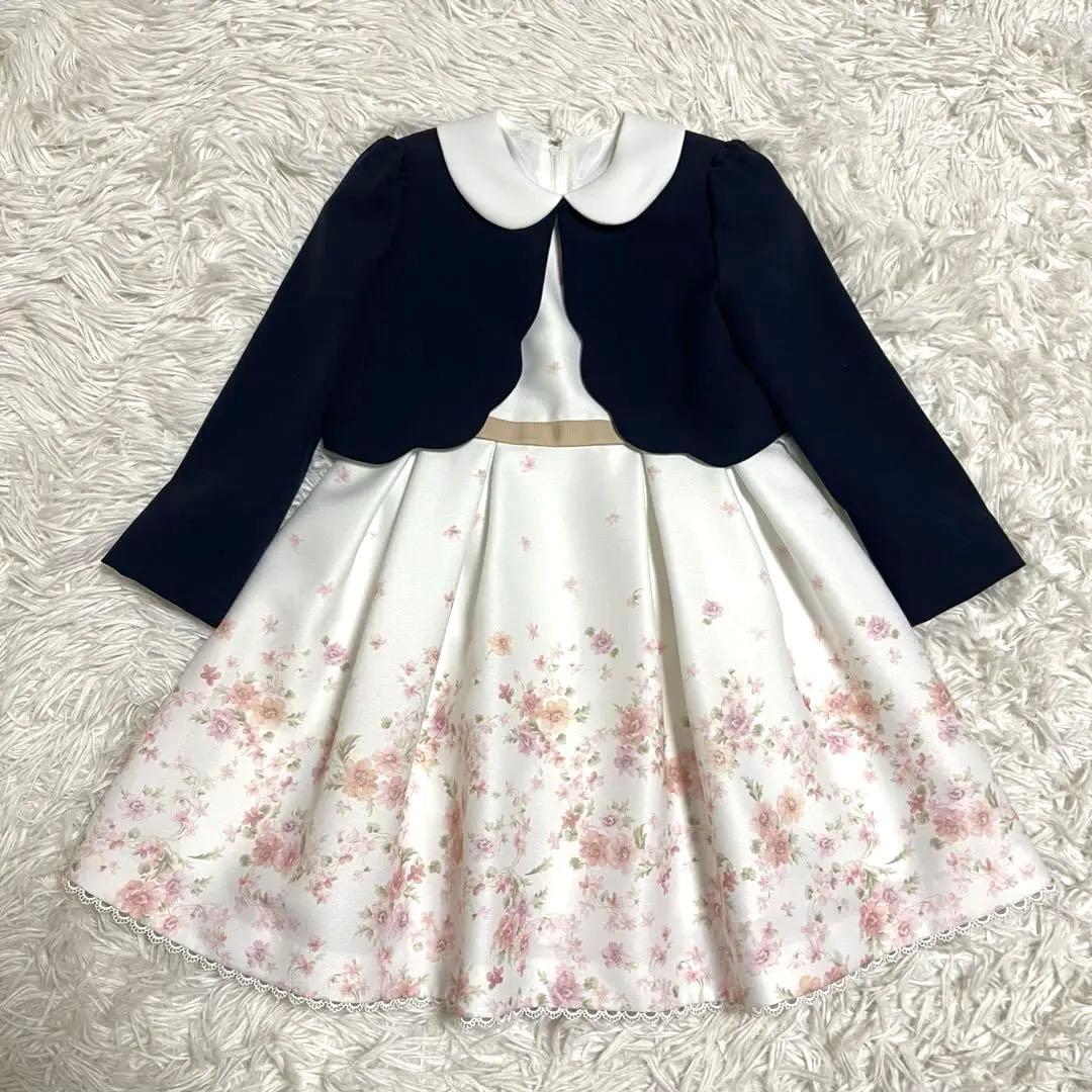 極美品✨ petit main プティマイン 120 花柄フォーマルワンピース