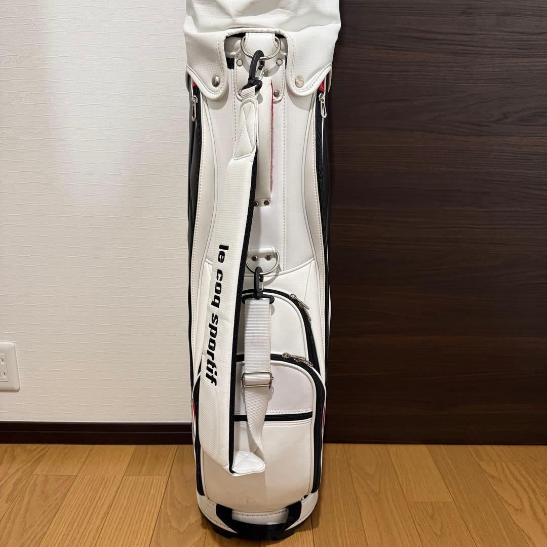 le coq sportif ゴルフバッグ キャディバッグ ホワイト ブラック