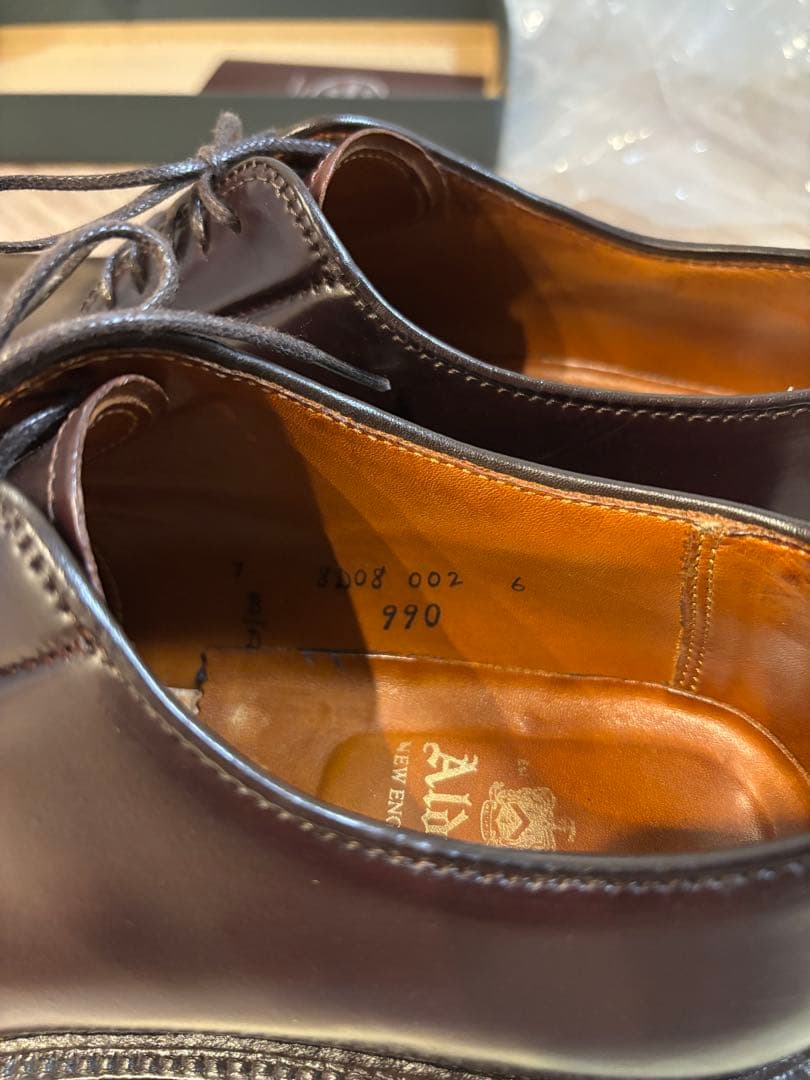 【daidaikin】Alden 990 コードバン 7D バーガンディ