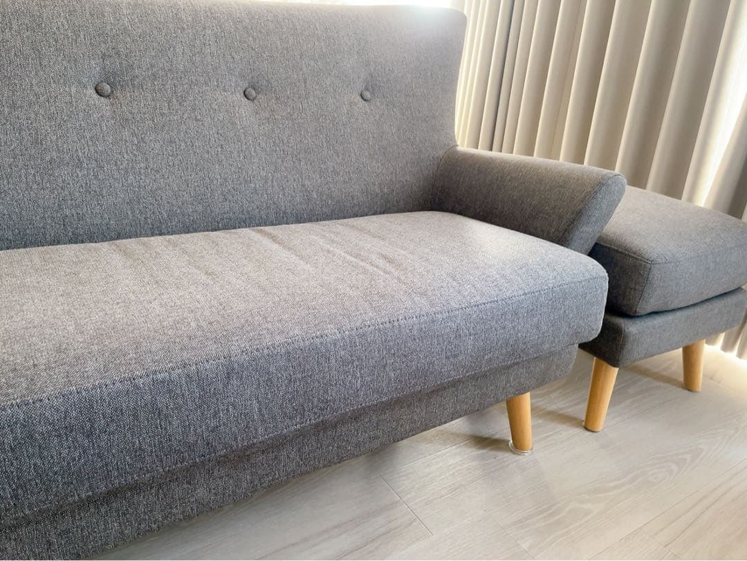 フランフラン Francfranc フルレット 2人掛けソファ グレー