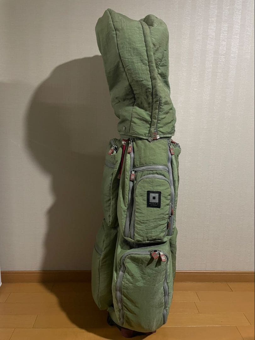 ダイワ　ONOFF　オノフ　パイル生地プリーツ加工キャディバッグ　グリーン