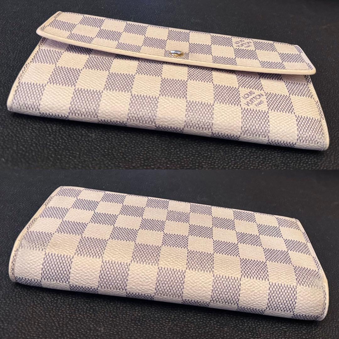 LOUIS VUITTON ダミエ アズール ポルトフォイユ サラ 長財布 美品