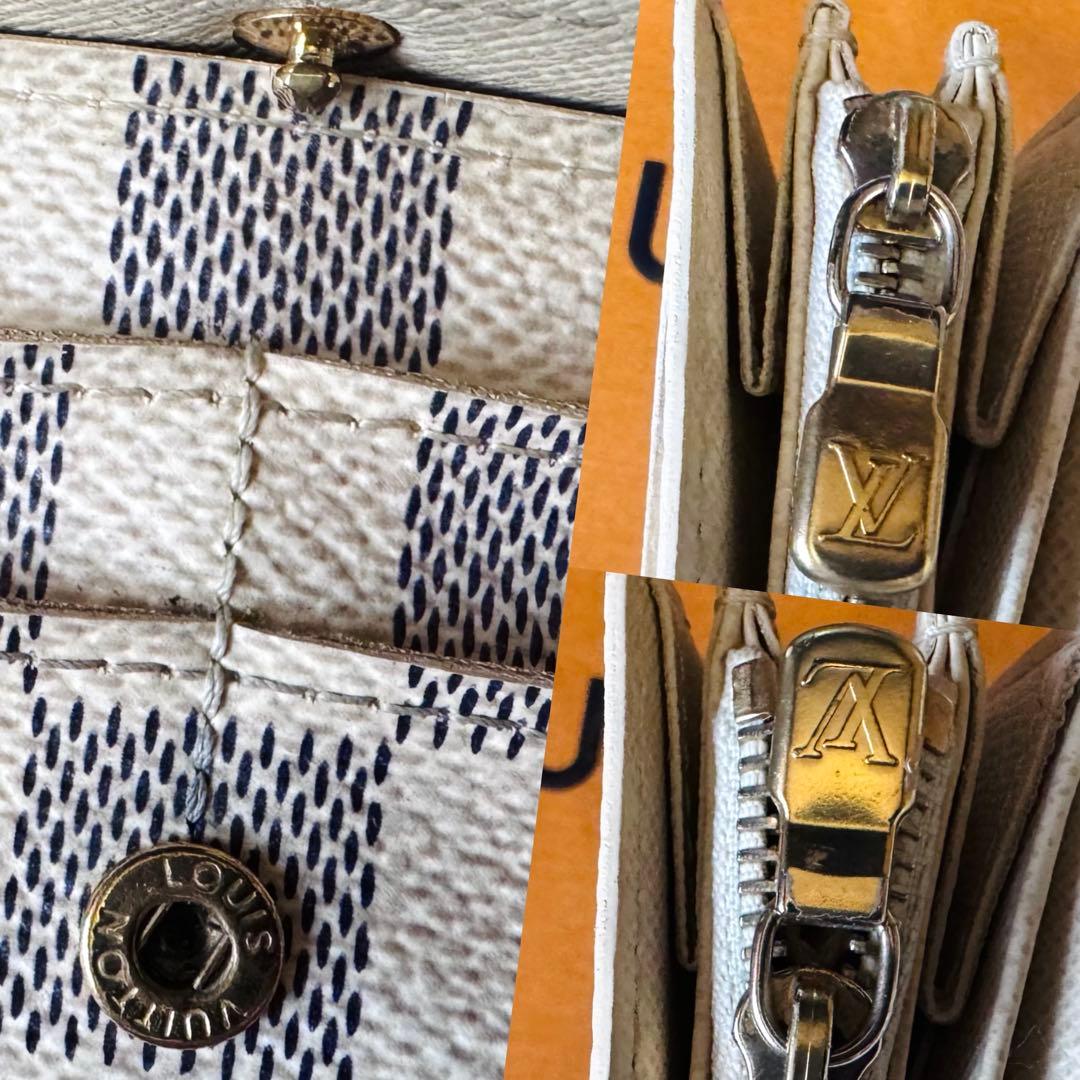 LOUIS VUITTON ダミエ アズール ポルトフォイユ サラ 長財布 美品