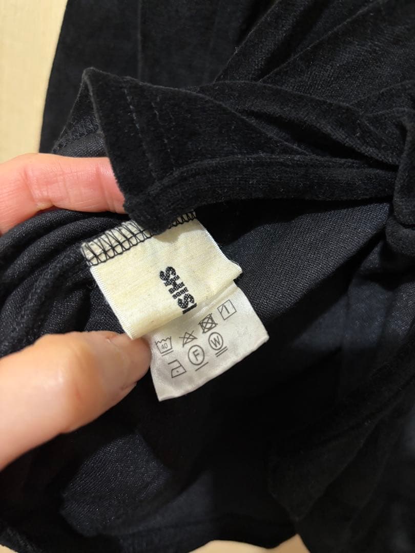 emiemii　SHISHIKUI シシクイ　ツイスト　ベロア　ブラック