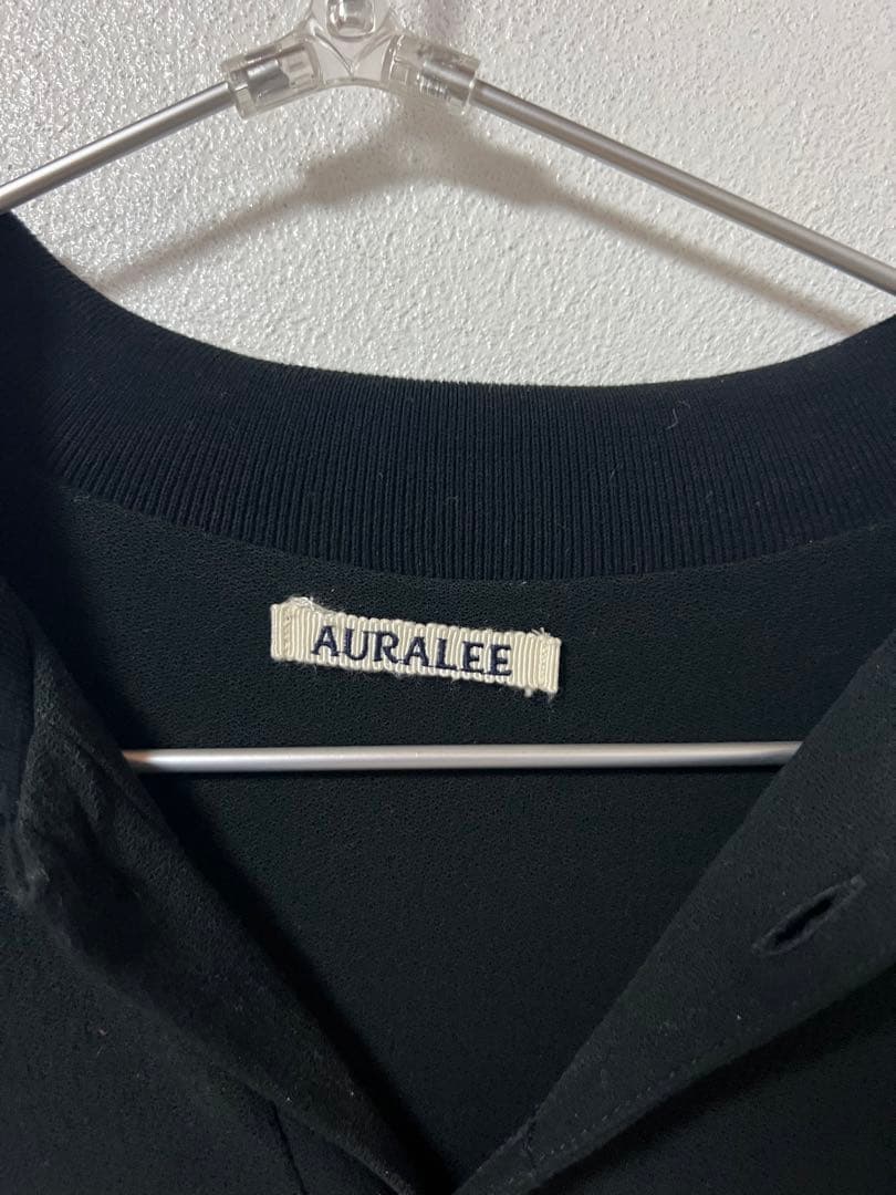 オーラリー　ポロシャツ　サイズ4 ブラック　黒