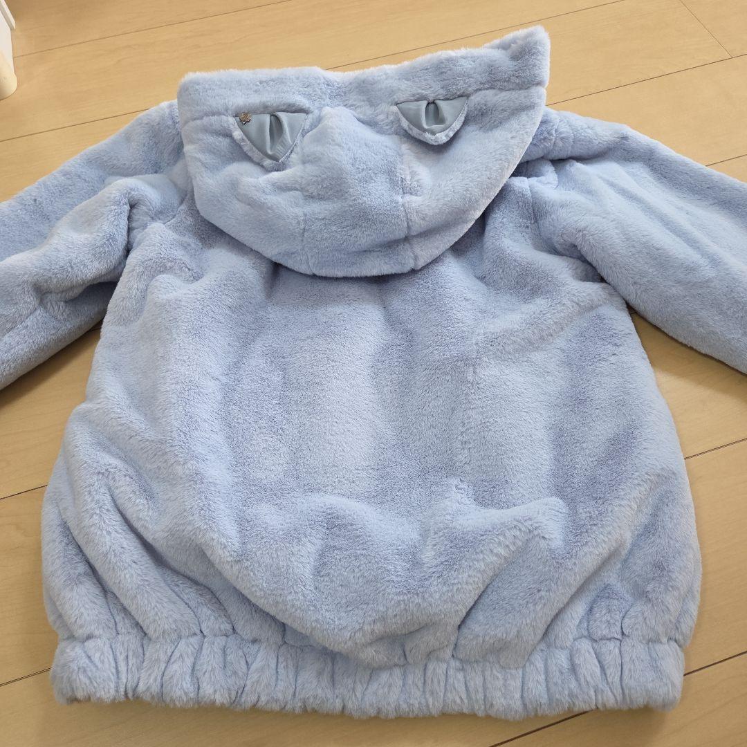 アナスイミニ　ネコファーブルーリバーシブル　ジャケット　ジャンパー160 XL