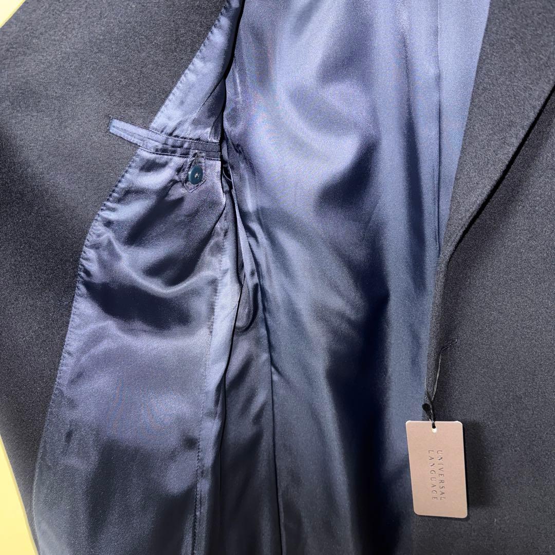 SUIT SQUARE スーツスクエア　チェスターコート メンズ　ネイビー　S