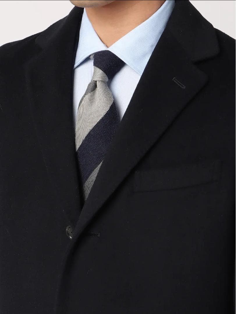 SUIT SQUARE スーツスクエア　チェスターコート メンズ　ネイビー　S