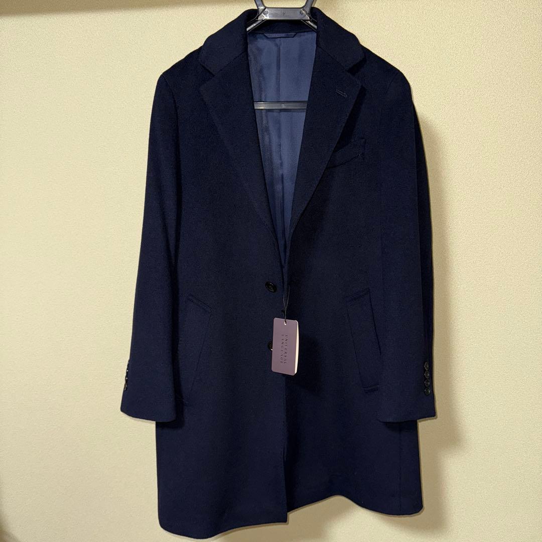 SUIT SQUARE スーツスクエア　チェスターコート メンズ　ネイビー　S