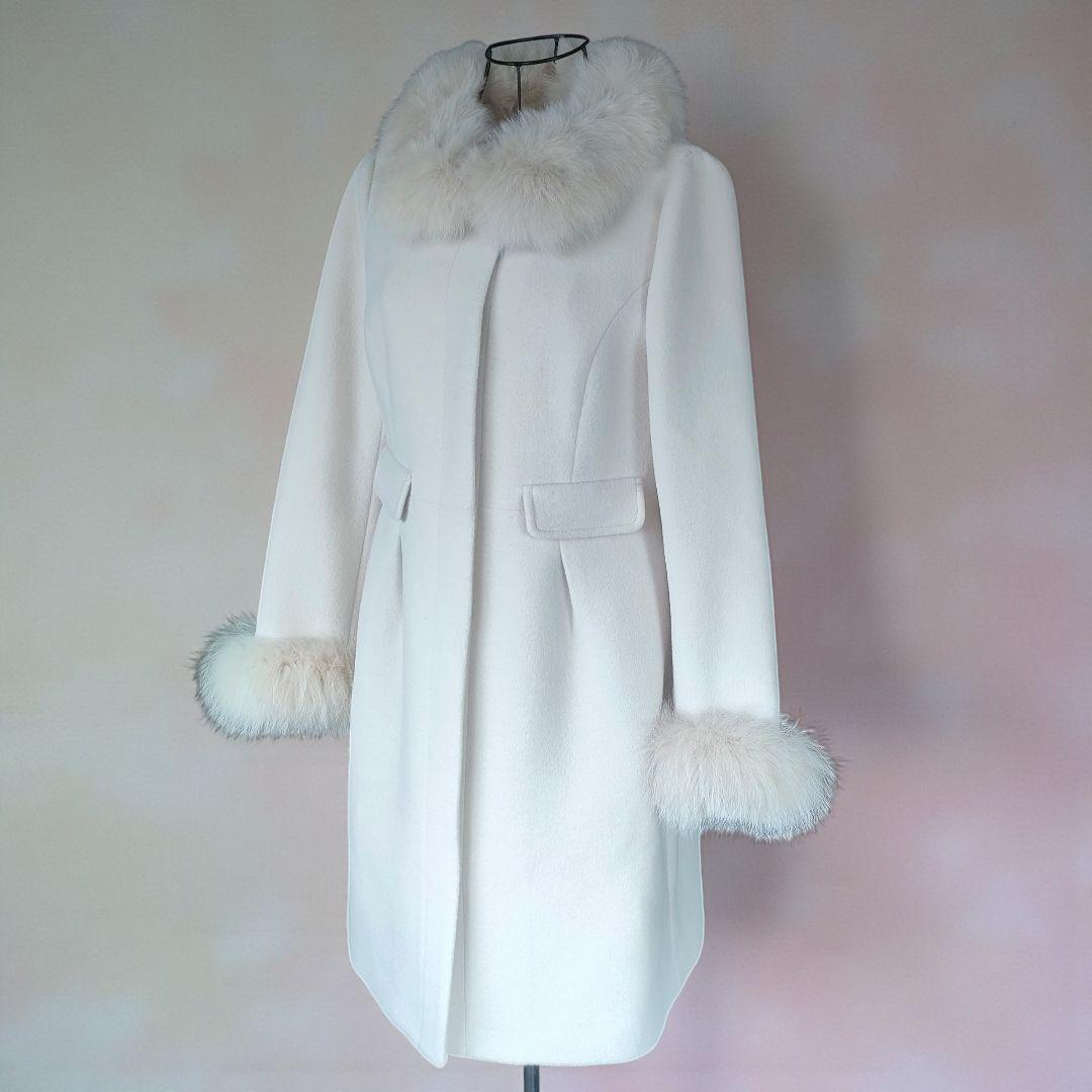 【新品未使用】ミッシュマッシュ 2way アンゴラ混 フォックスファーコート М