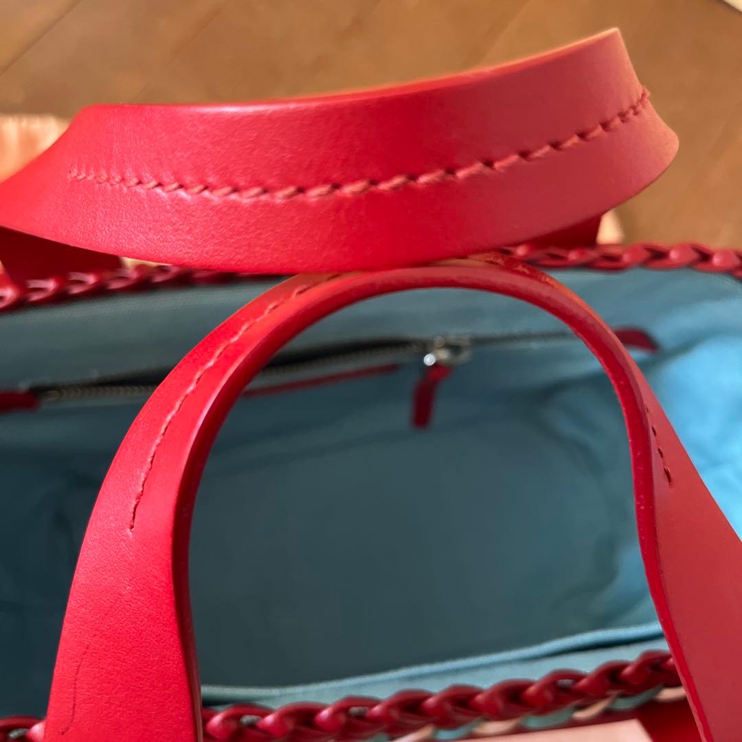 miu miu 2Way かごバッグ イントレッチオ 5BA007 レッド