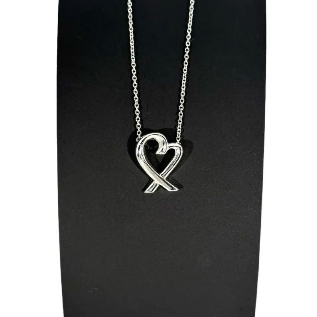 【光沢艶感仕上げ】 ティファニー ラビングハート ネックレス シルバー925