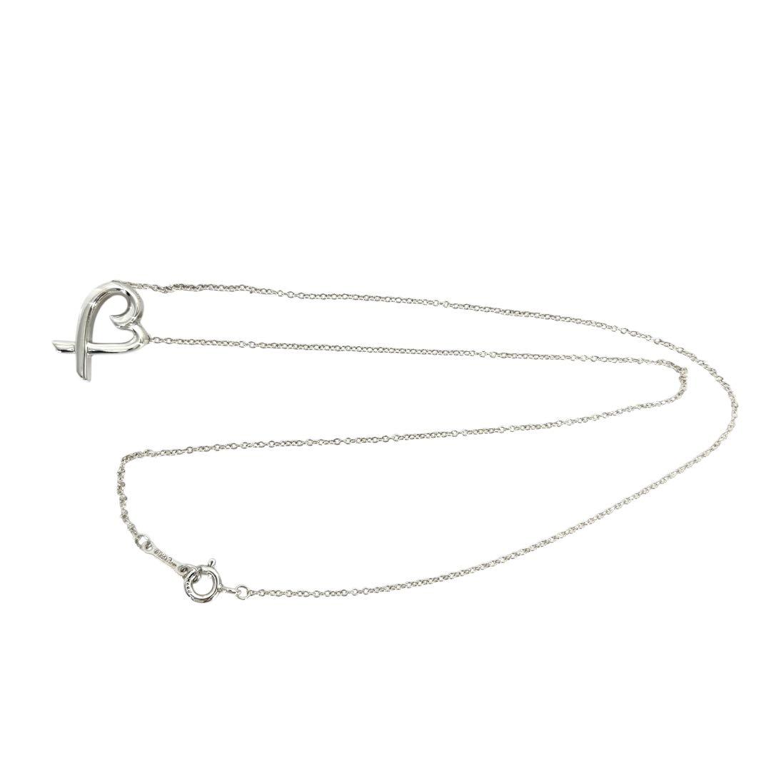 【光沢艶感仕上げ】 ティファニー ラビングハート ネックレス シルバー925