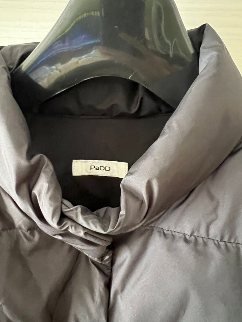 美品 PaDD エストネーション ブラック ペプラムダウンベスト S