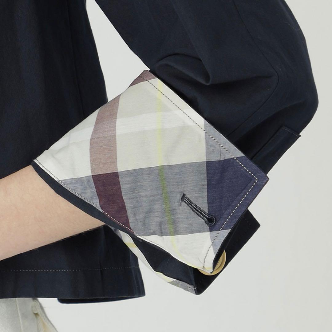 新品タグ付■ブルーレーベルクレストブリッジ　エンザイムシャンブレーショートコート