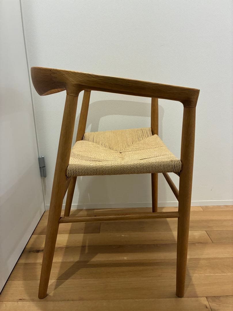 オーク材ペーパーコードアームチェア