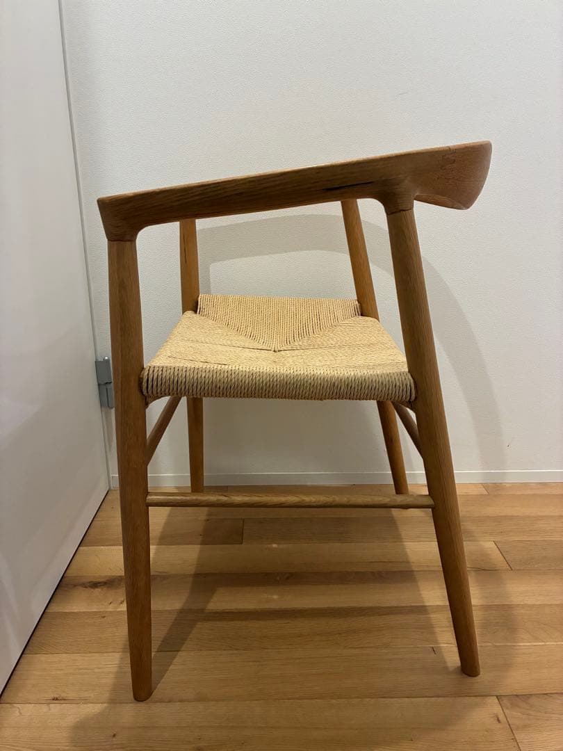 オーク材ペーパーコードアームチェア