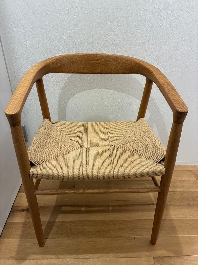オーク材ペーパーコードアームチェア