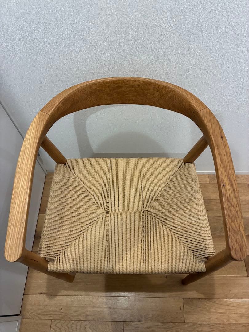 オーク材ペーパーコードアームチェア