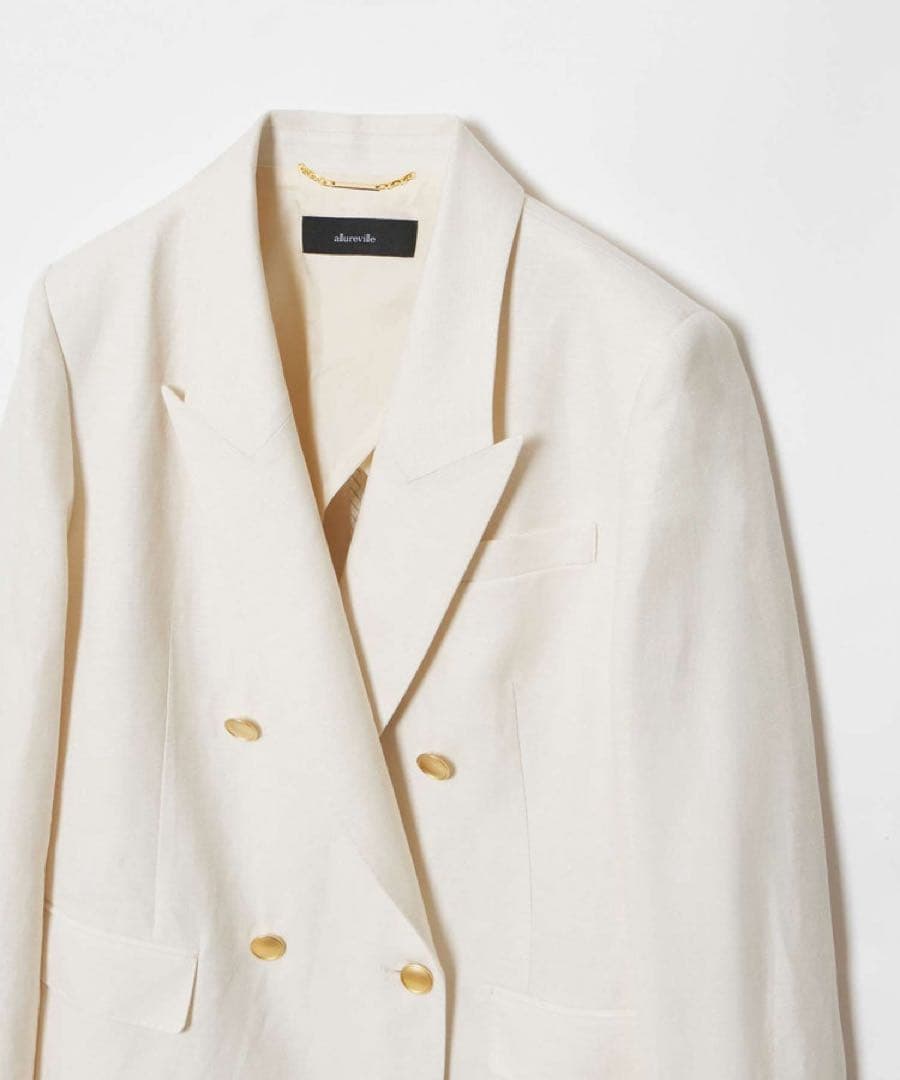 allureville アルアバイル　シャークスキンダブルブレストジャケット