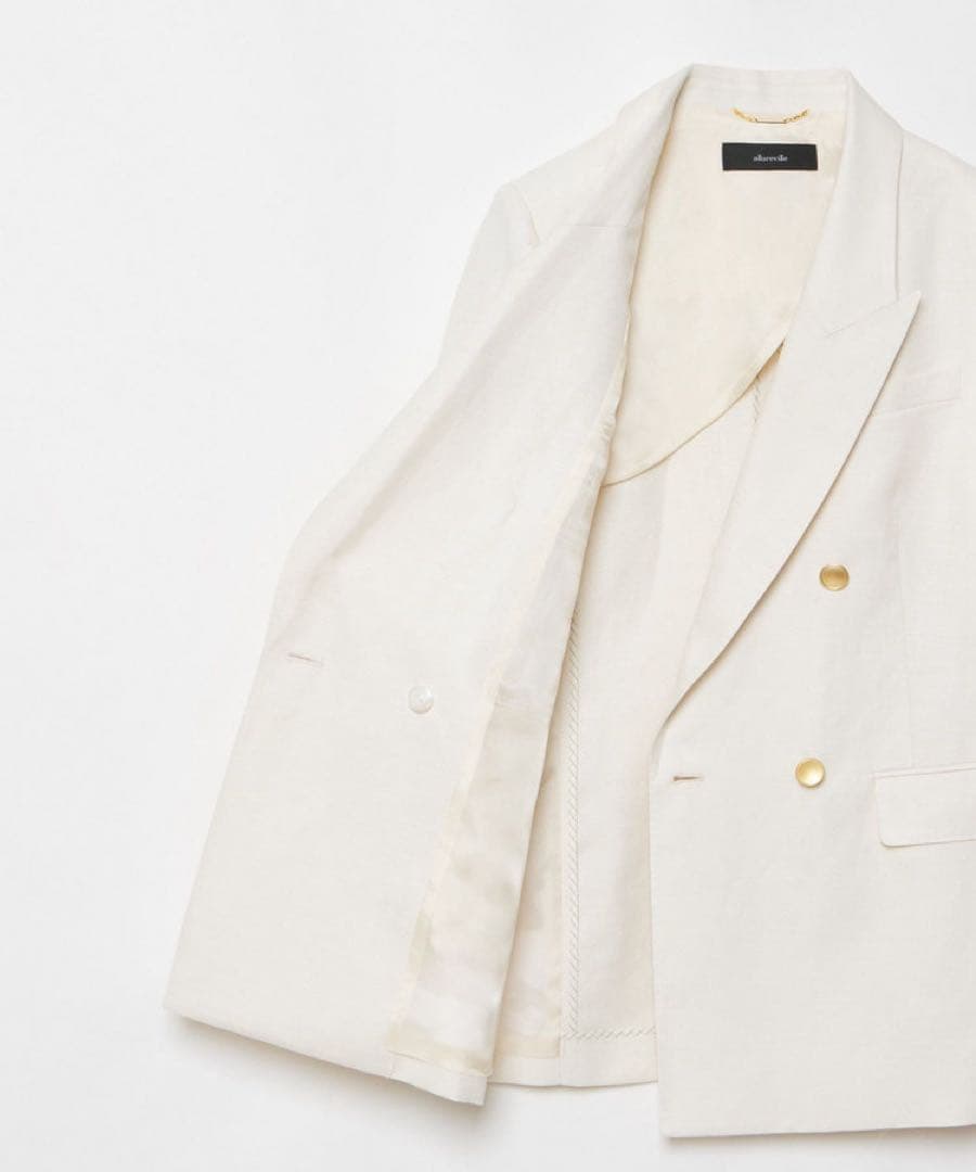 allureville アルアバイル　シャークスキンダブルブレストジャケット