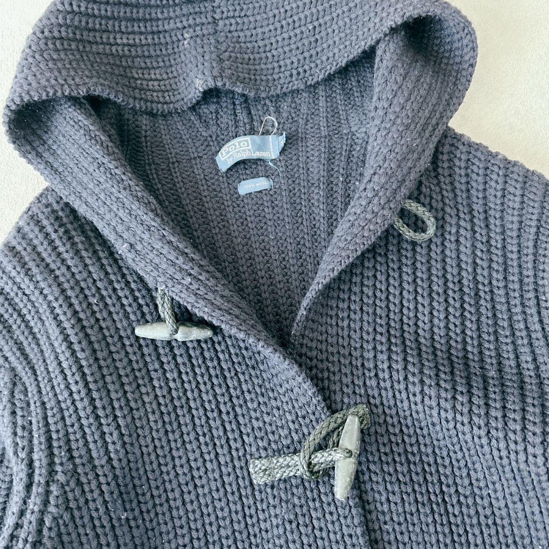 ポロバイラルフローレン ダッフルコート ローゲージニット 90's ネイビー