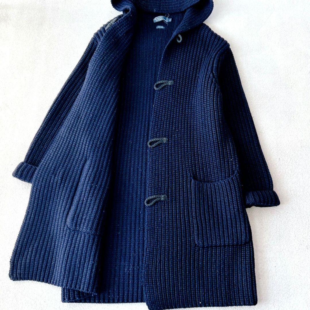 ポロバイラルフローレン ダッフルコート ローゲージニット 90's ネイビー