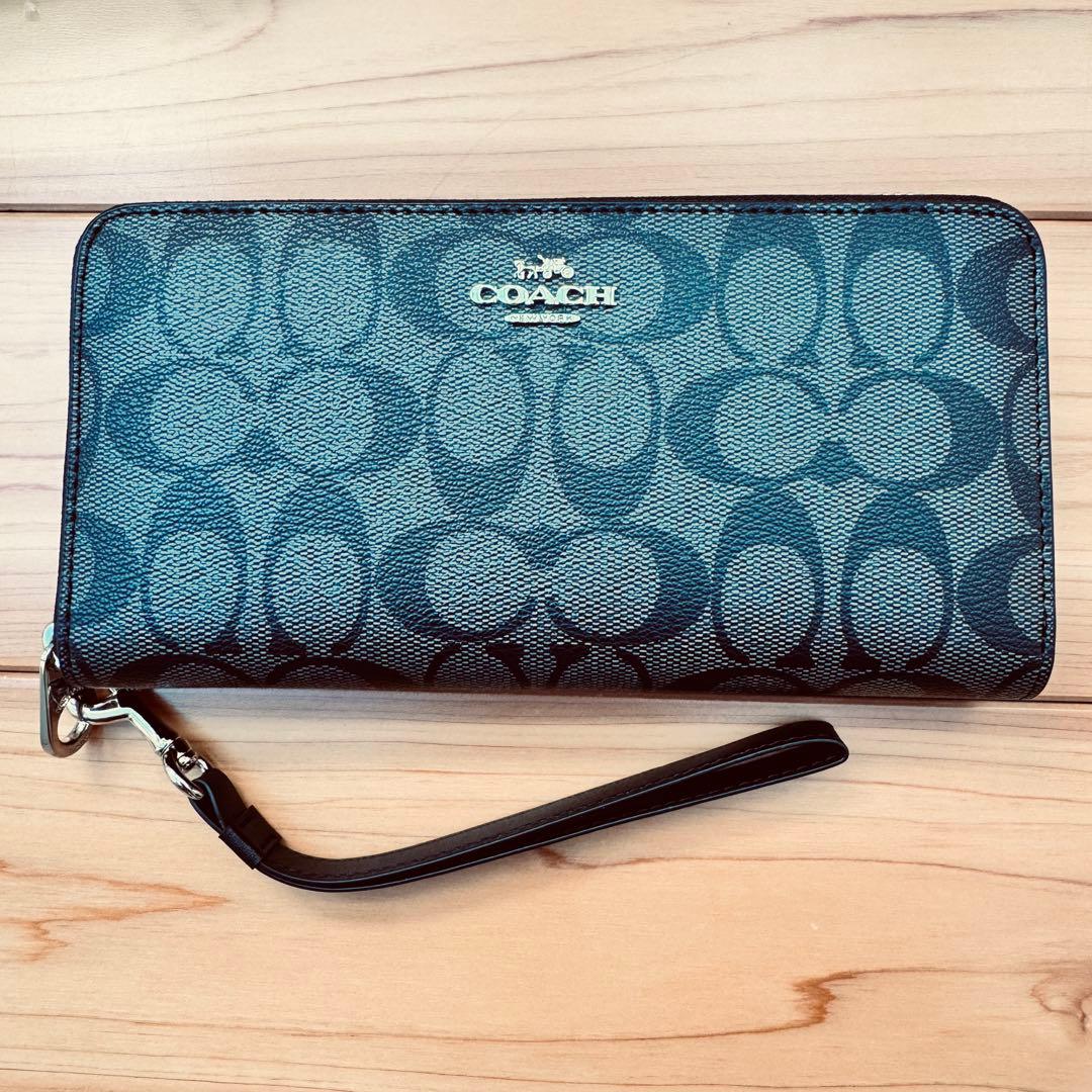 COACH 長財布 C4452 ブラック系 新品未使用 レディース メンズ