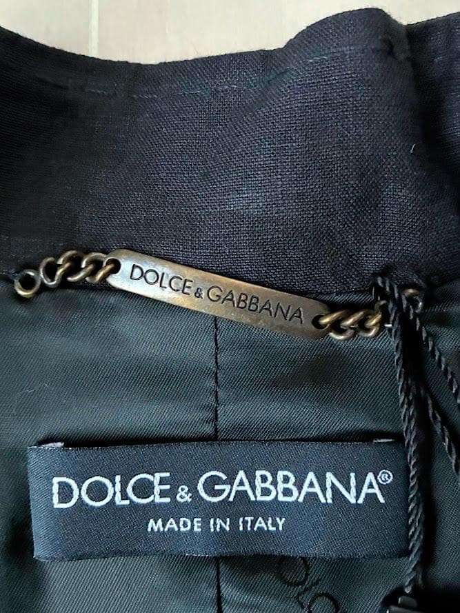 【新品 タグ付き】ドルチェ＆ガッバーナ ジャケット 縦襟 ブラック 42 希少