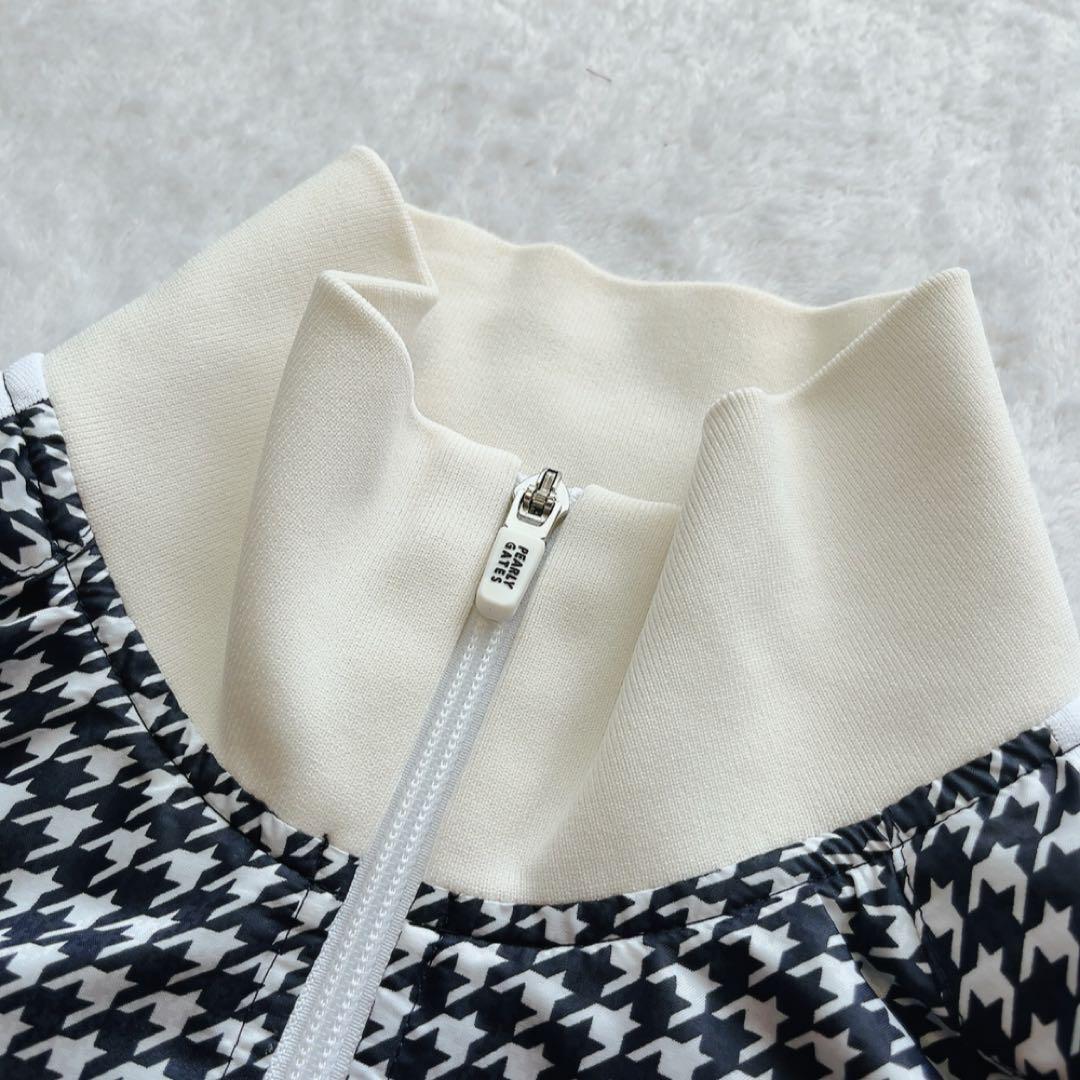 極美品　パーリーゲイツ　蓄熱裏地　スニード　ジャケット　千鳥　ブラック　ネイビー