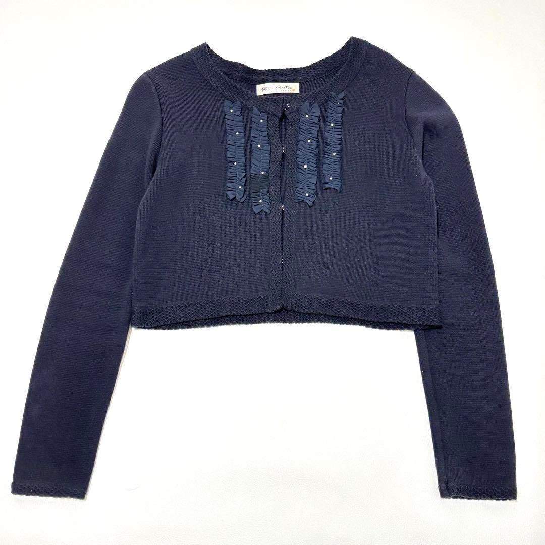 定価￼￼￼￼5万　極美品✨ポンポネットジュニア　総レースワンピース　紺色　160