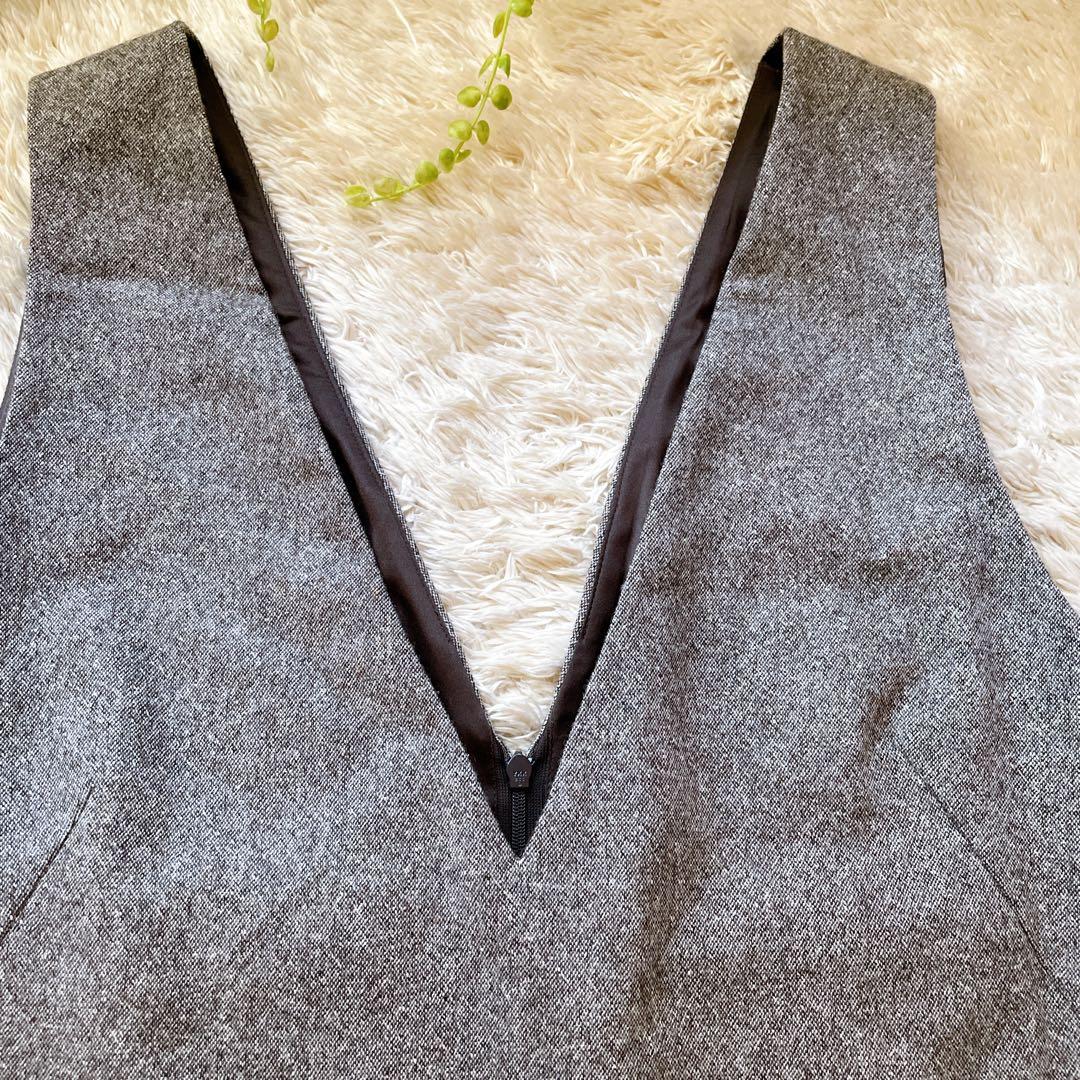 【美品】23区 大きいサイズ シルクネップツイード ジャンパースカート　4L