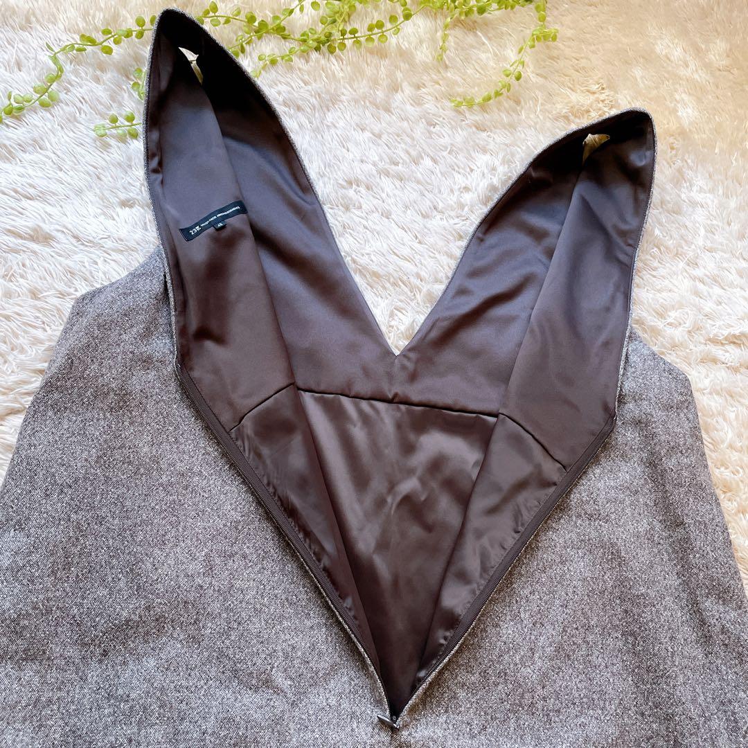 【美品】23区 大きいサイズ シルクネップツイード ジャンパースカート　4L