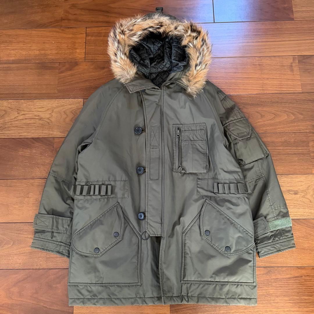 PPFM リアルファー取外可能 ミリタリージャケット モッズコート Y2K L