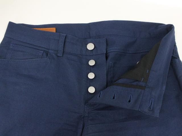 ▲エルメス セリエボタン コットン チノ ネイビー Mサイズ