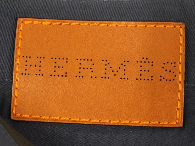 ▲エルメス セリエボタン コットン チノ ネイビー Mサイズ