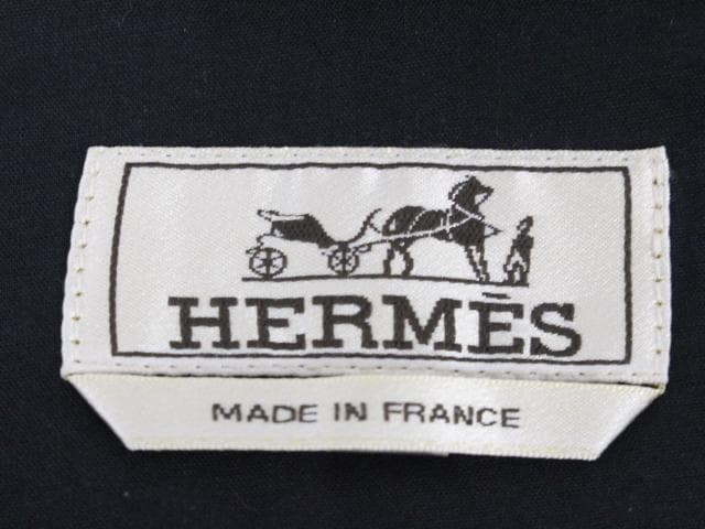 ▲エルメス セリエボタン コットン チノ ネイビー Mサイズ