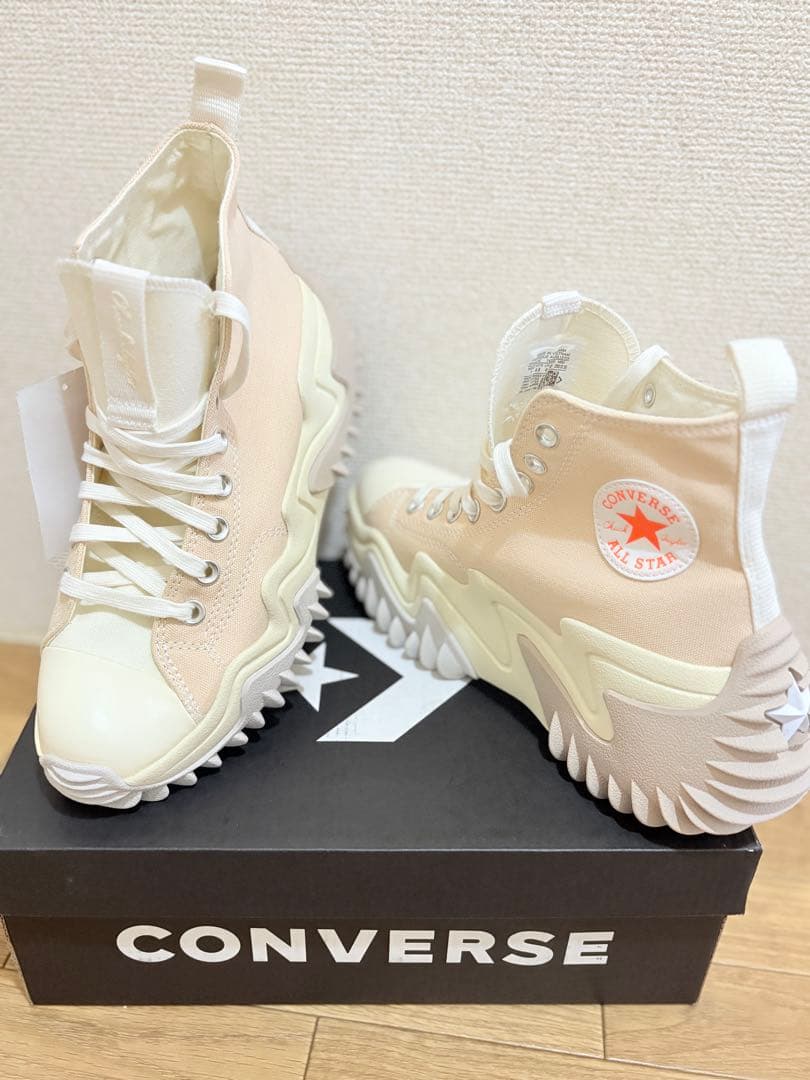 CONVERSE ランスターモーション　ベージュ ハイカットスニーカー