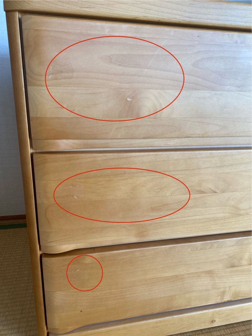 ★ごま★【チェスト】ナチュラルウッド_洋服ダンス