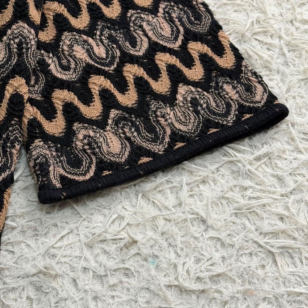 17049✨ミッソーニ ウール イタリア製 総柄 チェスターコート ロングコート