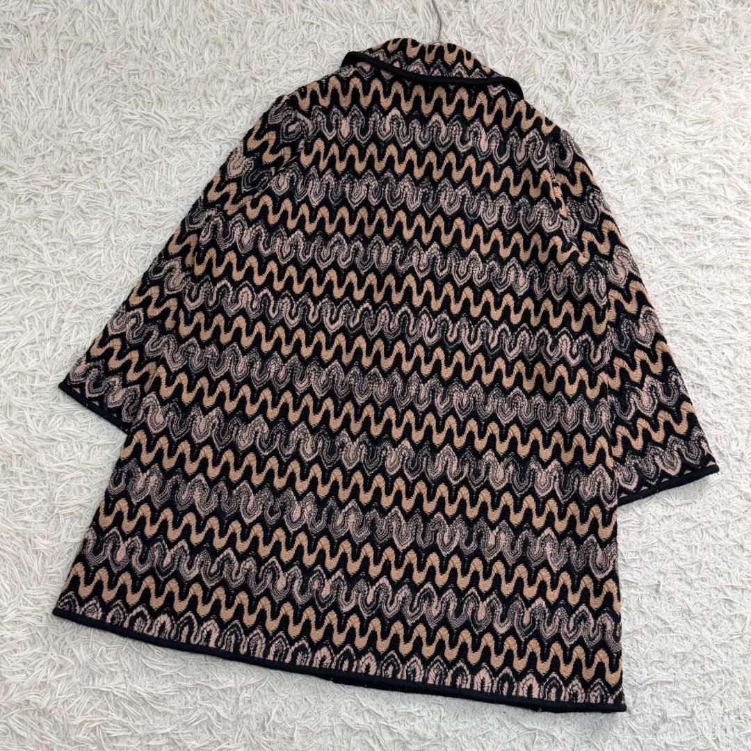 17049✨ミッソーニ ウール イタリア製 総柄 チェスターコート ロングコート